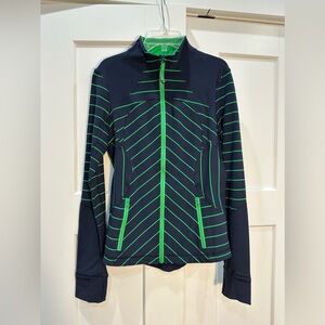 Lululemon Define Jacket Luon Slalom Stripe Inkwell Full Zip Size 8 NWOT